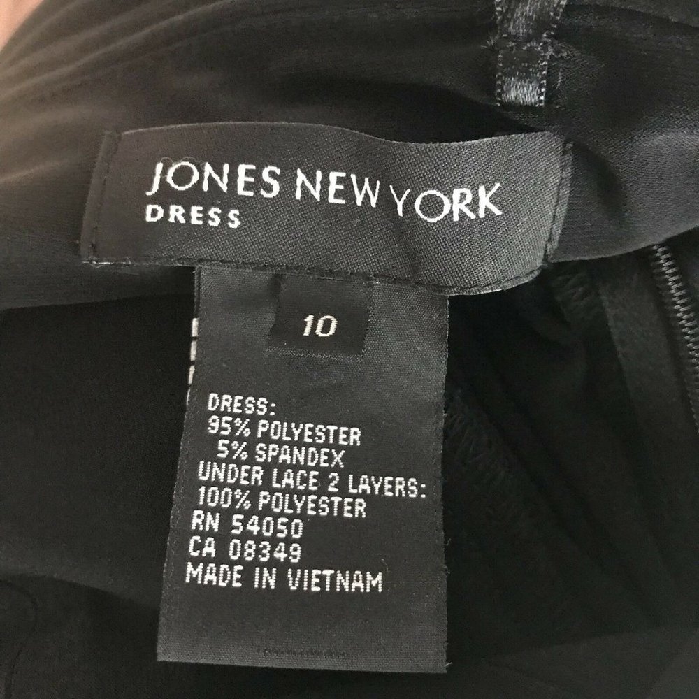 Jones New York Dress Womens Size 10 Black Lace Halter Cocktail Party - Picture 5 of 5